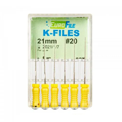 15. К-файлы 21мм №20, 6шт/уп / Еврофайл