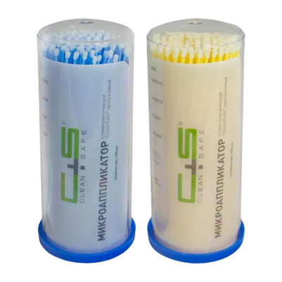 15. Аппликатор Fine (желтый,голубой) 100шт/уп/ Clean+Safe