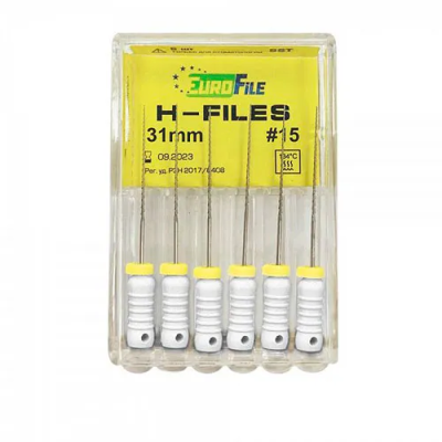 15. Корневой бурав Н-файл №15, 31 мм, 6шт/уп/ Еврофайл