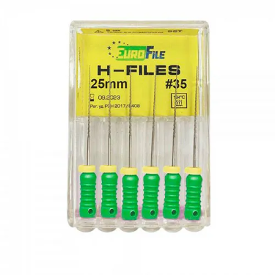 15. Корневой бурав Н-файл №35, 25 мм, 6шт/уп/ Еврофайл