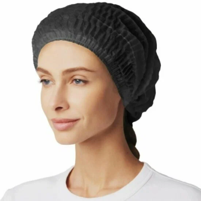 Шапочка медицинская тип "Шарлотта" черная №100 /СпецМедЗащита/3000