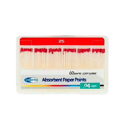 15. Штифты бумажные 04 №25, 60 шт/уп/ Медента