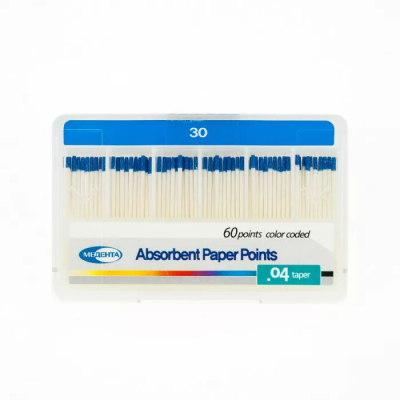 15. Штифты бумажные 04 №30, 60 шт/уп/ Медента