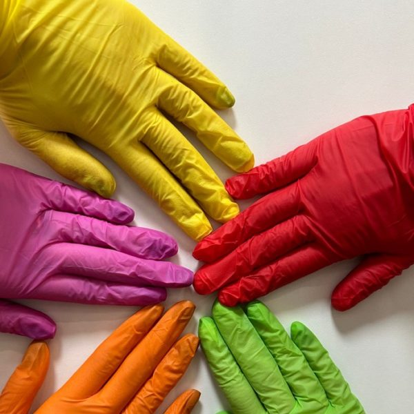 Перчатки нитрил. нестер. текстур. неопудр. разноцветные XS 3,5 гр 50 пар/упак/MediOk/500