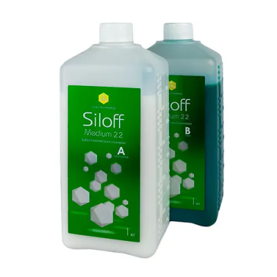 15. Силофф/Siloff Medium 22 - cиликон д/дублирования моделей, 1:1(1кг+1кг),зеленый/ Крастехномед (Н)