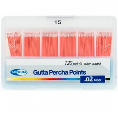 15. Штифты гуттаперч. 02 №15, 120 шт/уп/ Медента