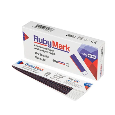 15. Артикуляционная бумага полоски, (144шт), 80 мкм, сине-красная/ Incidental