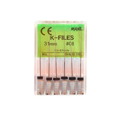 15. К-файлы 31мм №08, 6шт/уп / MANI