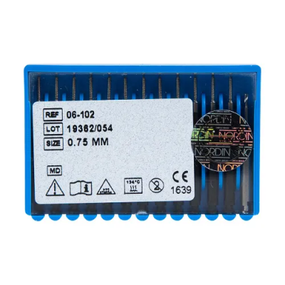 15. Штифты титановые парапульпар. 12шт+1разв., 0,75мм/ H.Nordin