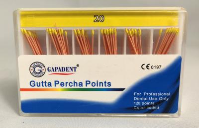 15. Штифты гуттаперч. 04 №20, 60шт/уп/ Gapadent TIANJIN