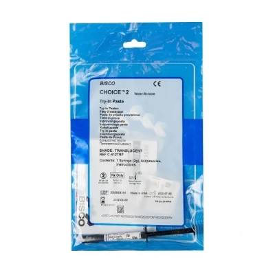 15. Чойс2 Трей-ин Паст/ Choice2 Try-in Paste (А1)-цемент, пример. паста д/виниров (шпр.2г)/Bisco (Н)