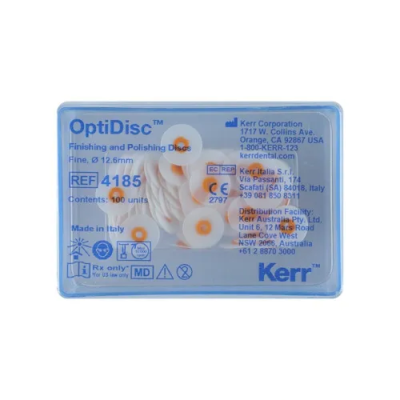 15. Диски полировальные OptiDisc (Оптидиск) тонкие, d=12,6мм (100 шт), 4185/ Kerr
