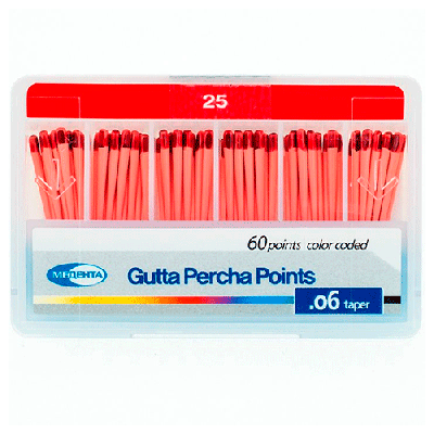 15. Штифты гуттаперч. 06 №25, 60 шт/уп/ Медента 