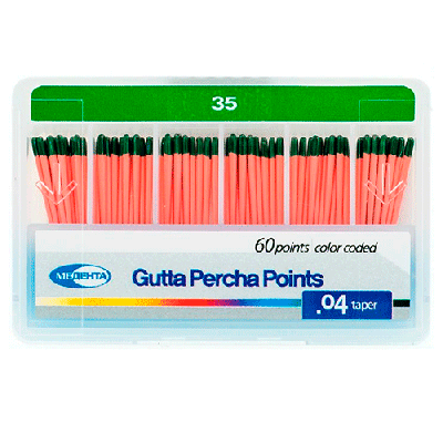 15. Штифты гуттаперч. 04 №35, 60 шт/уп/ Медента