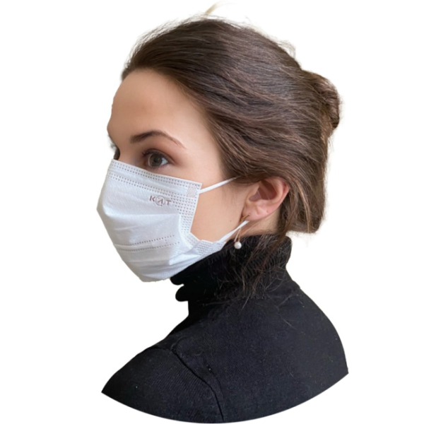 Маска медицинская трехслойная белая /Кит/50/3000