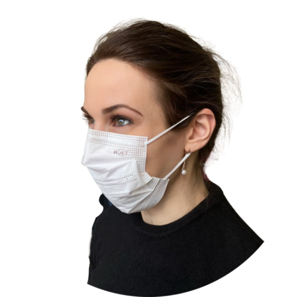 Маска медицинская трехслойная белая /Кит/50/3000