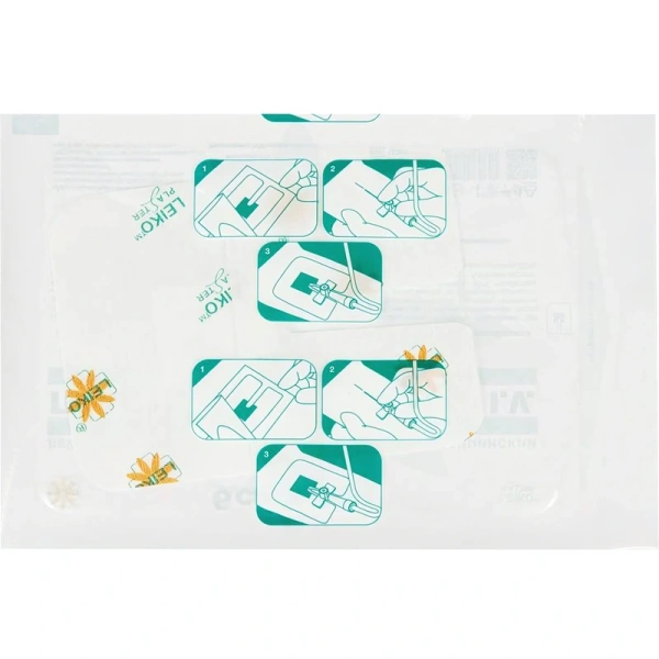 Лейкопластырь фиксирующий 6*8 см для катетеров/канюль /Leiko/100/2400